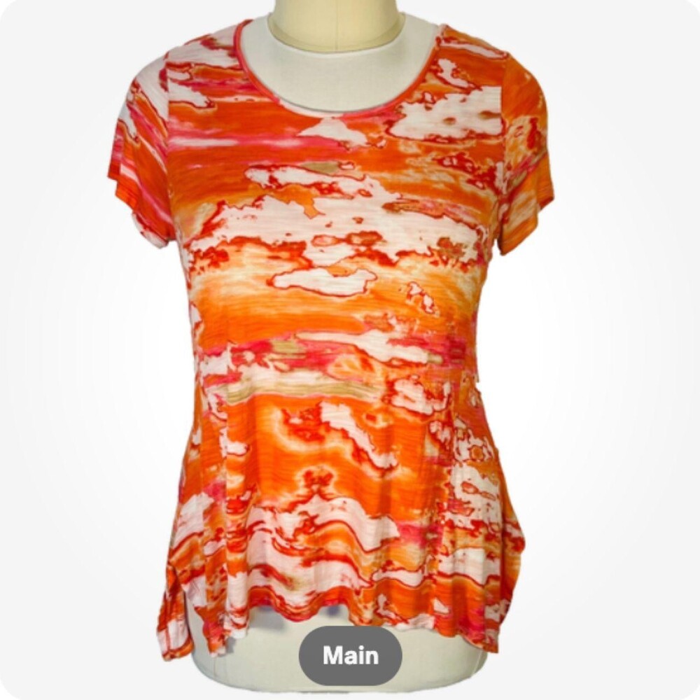 Cable & Gauge Women's Orange and Red T-shirt